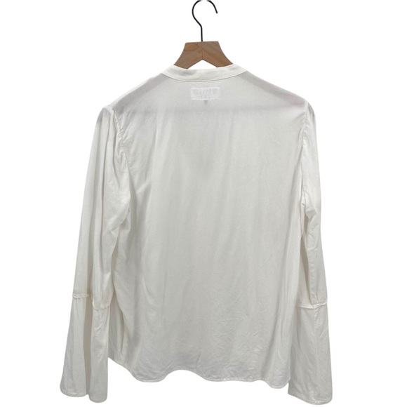 10 Crosby Derek Lam Denim White Button Down Blouse Large - Picture 2 of 7